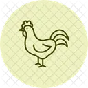 Gallo Pajaro Granja Icono