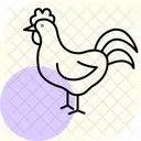 Gallo Pajaro Granja Icono