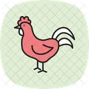 Gallo Pajaro Granja Icono