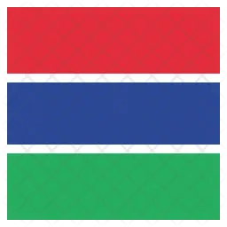 Gambia Flag Icono