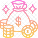 Gambling Bet Money Bag Icon