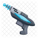 Flat Style Icon Of An Alien Gun Symbol