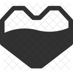 Game Heart Icon - Download in Glyph Style