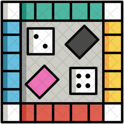 Game Night Icon - Download In Colored Outline Style