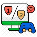 Game Vs Game Versus Gamepad Icon