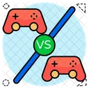 Game Vs Game Versus Gamepad Icon