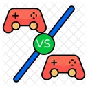 Game Vs Game Versus Gamepad Icon