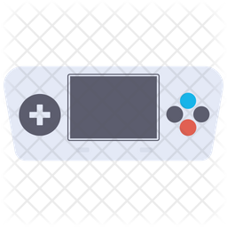 Gamepad with button Icon - Download in Flat Style