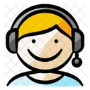 Gamer Boy Headset Icon