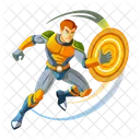 Gaming Hero Character Fighter Icon