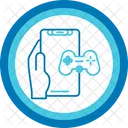 Gaming Hand Holding Phone Video Games Icon