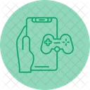 Gaming Hand Holding Phone Video Games Icon