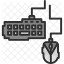 Gaming Keyboard And Mouse And Game Icon