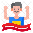 Hombre Correr Recompensa Icono