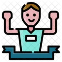 Ganador Final Linea Icono