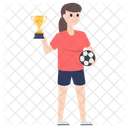 Ganador Del Partido De Futbol Campeon Premio Icon