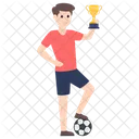 Ganador Del Partido De Futbol Campeon Premio Icon