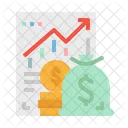 Beneficio Dinero Bolsa Icono
