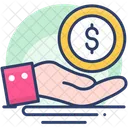 Efectivo Monedas Dinero Icono