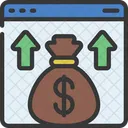 Beneficio En Linea Aumentado En Linea Icono