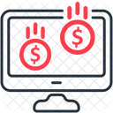 Ganancias En Linea Ingresos Ganancias Icono