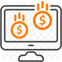Ganancias En Linea Ingresos Ganancias Icono