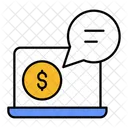 Ganancias En Linea Dolar Ingresos En Linea Icono