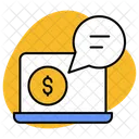 Ganancias En Linea Dolar Ingresos En Linea Icono
