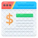 Ganancias En Linea Ingresos En Linea Dinero En Linea Icono