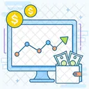 Ganar Dinero Ganar Dinero En Linea Comercio Electronico Icono