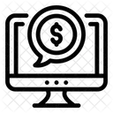 Ganancias Digitales Ganancias En Linea Ganancias Por Computadora Icono