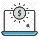 Ganancias En Linea Dinero En Linea Pago Digital Icono