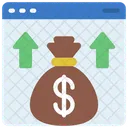 Beneficio En Linea Aumentado En Linea Icono