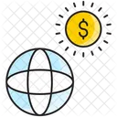 Ganancias En Linea Dolar Ingresos En Linea Icono