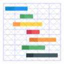 Gantt Diagramm Datenanalyse Unternehmensstatistiken Symbol