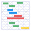 Gantt Diagramm Datenanalyse Unternehmensstatistiken Symbol