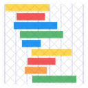 Gantt Diagramm Datenanalyse Unternehmensstatistiken Symbol