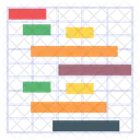 Gantt Diagramm Datenanalyse Unternehmensstatistiken Symbol