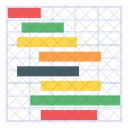 Gantt Diagramm Datenanalyse Unternehmensstatistiken Symbol