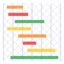 Gantt Diagramm Datenanalyse Unternehmensstatistiken Symbol