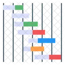 Gantt Diagramm Datenanalyse Unternehmensstatistiken Symbol