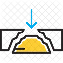 Gap Damage Space Break Shatter Unseat Interval Crack Rift Cleft Divided Icon
