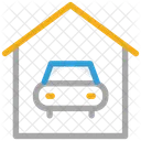 Garage Porch Car Icon
