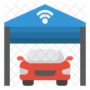 Garagem Inteligente Carro Wifi Ícone