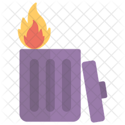 Burn in trash bin 2020 Royalty Free Vector Image