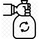 Hand Garbage Bag Icon