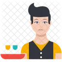 Garcom Homem Menino Ícone