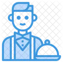 Garcom Avatar Ocupacao Ícone