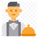 Garcom Avatar Ocupacao Ícone