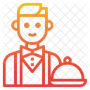 Garcom Avatar Ocupacao Ícone